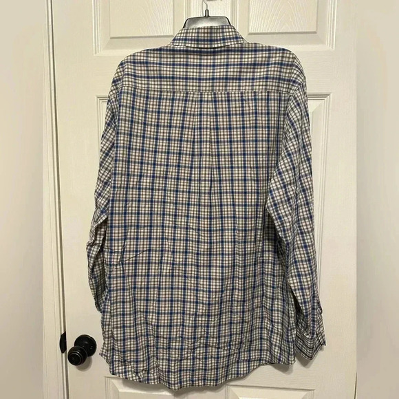 Peter Millar button up long sleeve plaid shirt size large - Picture 5 of 6